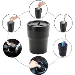 Car Trash Can With Lid Mini Auto Garbage Can Leakproof Vehicle Trash Bin