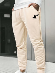 Men's Lightning Print Drawstring Sweatpants Elastic Waist Active Jogger Pants