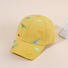 Casual Dinosaur Embroidery Cap Sun Protection for Kids