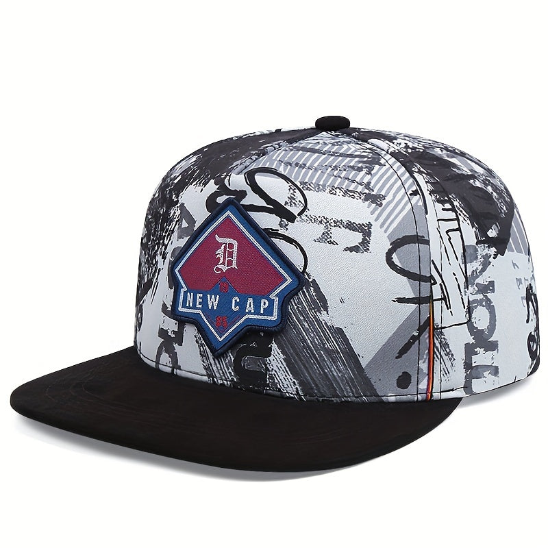 Graffiti Print Baseball Cap Hip Hop Snapback Hat for Men Women