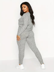 Solid Long Sleeve Tee & Leggings Set