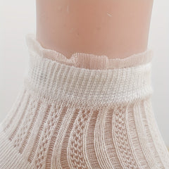 5 Pairs Breathable Princess Short Socks for Girls