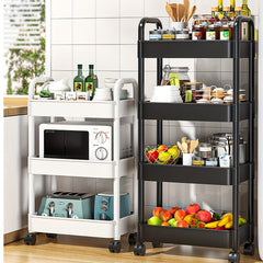 4-Tier Movable Storage Rack Snack Storage Organizer
