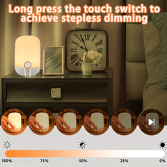 Kids Dimmable Touch Lamp Rechargeable RGB Changing Portable Bedside Lamp