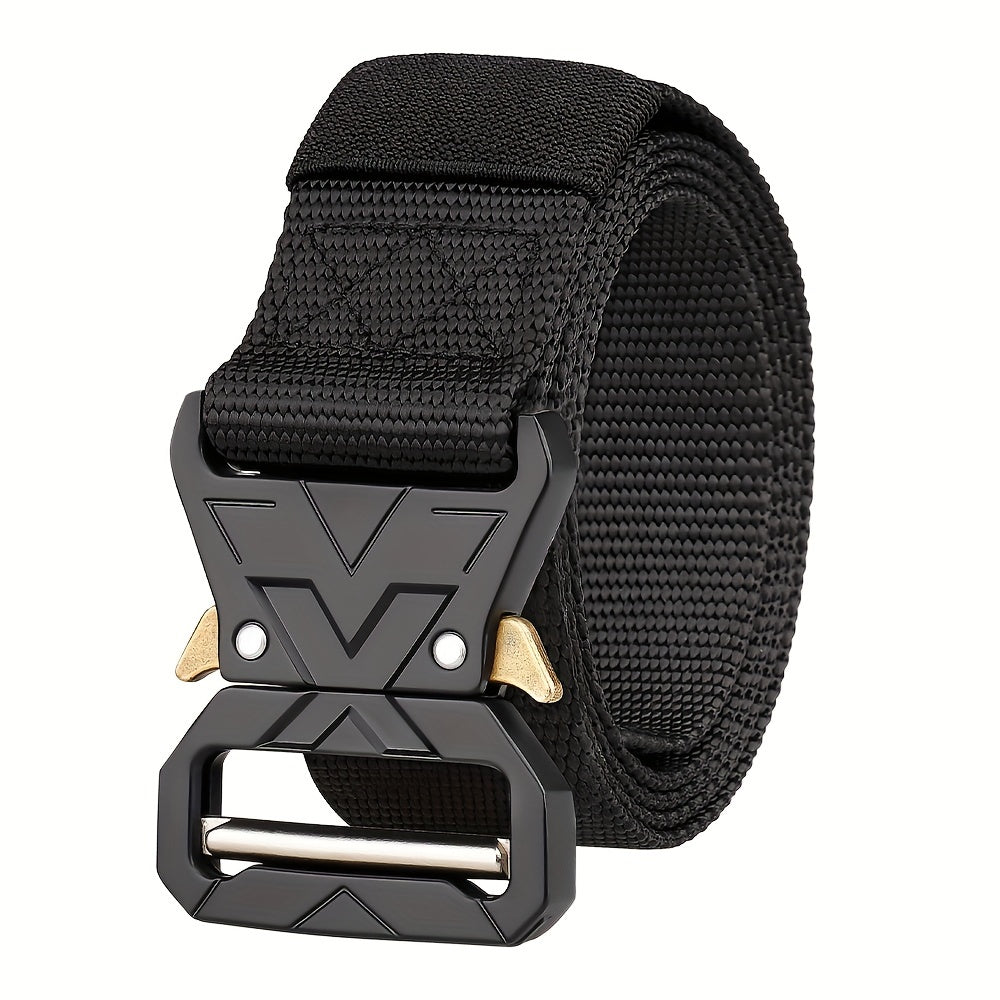 Men's Tactical Belt Quick Release Buckle Thickened Nylon for Outdoor Work