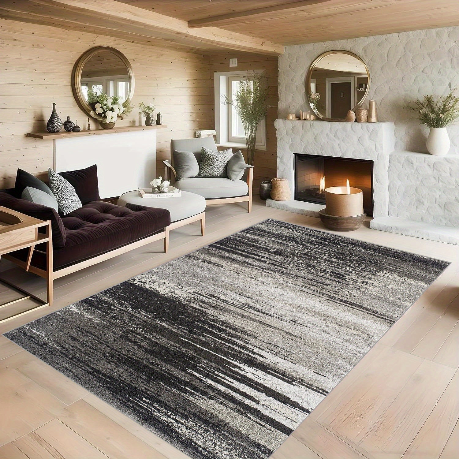Soft Faux Sheepskin Floor Mat Anti-Skid Throw Rug