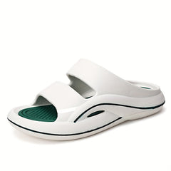 Men's Non Slip Platform Slides Soft Sole Cloud Slides for Bathroom Beach