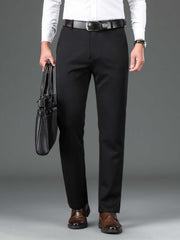 Men's Formal Solid Stretch Dress Pants for Business