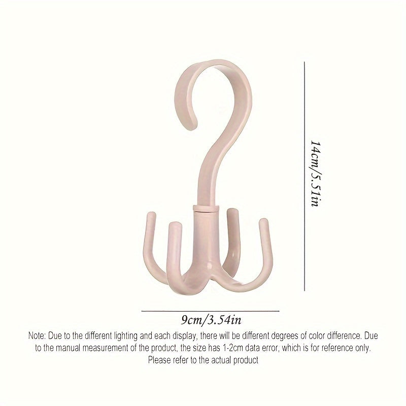 2pcs Rotated Hanger Hooks Wardrobe Clothes Rack Organizer Bag Shoes Belt Scarf