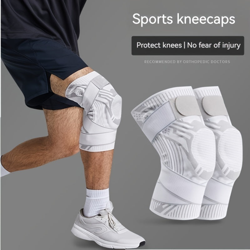 Professional Sports Knee Pads Spring Support Silicone Shock Absorption