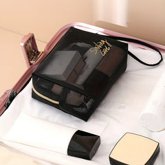 Breathable Mesh Clear Makeup Bag for Purse