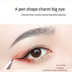 Silky Eyeliner Gel Pen Brown Round Head Smooth Rendering Eyeliner Pen
