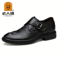 Men's Single Monk Strap Loafer Shoes Casual Slip-On Shoes Spring and Summer