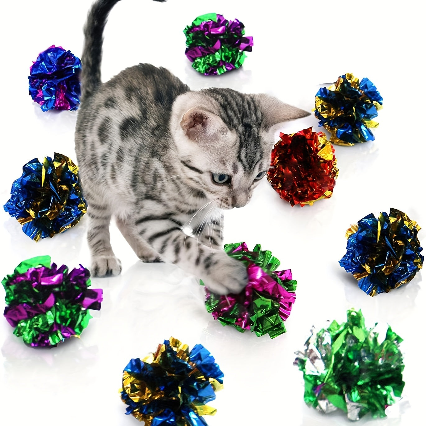 Colorful Parrot Crinkle Toys Rattle Paper Balls - Indoor Fitness Activity