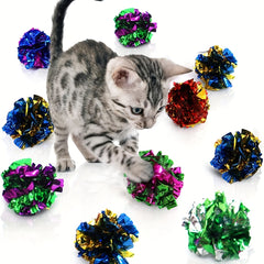 Colorful Parrot Crinkle Toys Rattle Paper Balls - Indoor Fitness Activity