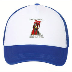 Men's Sunshade Cartoon Print Truck Hat