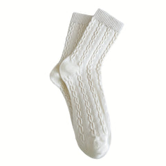 Textured Twist Mid Tube Socks Women's Stockings