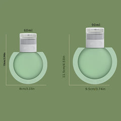 3pcs Silicone Travel Bottles Toiletries 60 90ml Leak Proof Refillable
