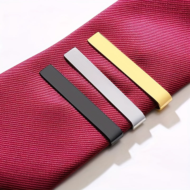 Men's Tie Clip And Brooch Set Stainless Steel Accessories