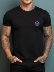 Car & Various Pattern Print Men's Comfy T shirt Graphic Tee