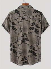 INCERUN Men's Floral Print Hippy Vintage Tee Shirt