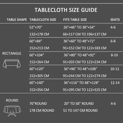 Waterproof Rectangle Tablecloth for Party Home Decor