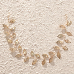 Golden Leaves Bridal Headband Wedding Accessories