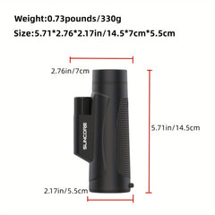 Compact 10x40 Monocular Telescope for Outdoor Camping