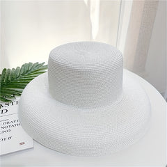 Wide Brim Summer Sun Hat Solid Travel Beach Cap Women Outdoor Sunscreen