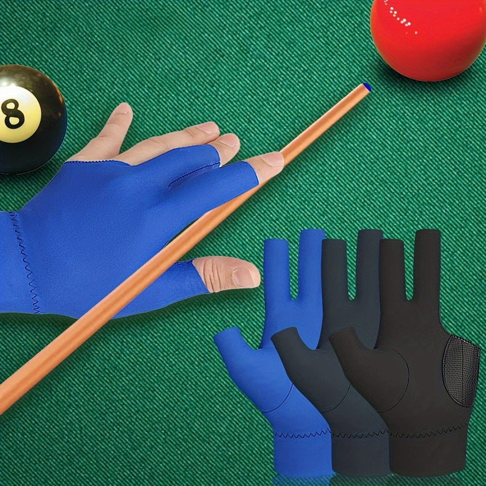 3 Fingers Pool Gloves Non Slip Billiards Match Left Right Hand Pool Cue Gloves
