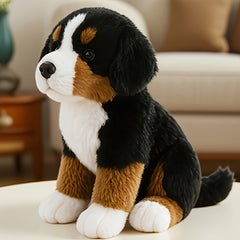 Soft Beresford Stuffed Dog Plush Toy & Collar Expressive Eyes Plush Material