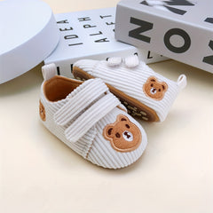 Cartoon Bear Baby Boy Sneakers Lightweight Non Slip Shoes
