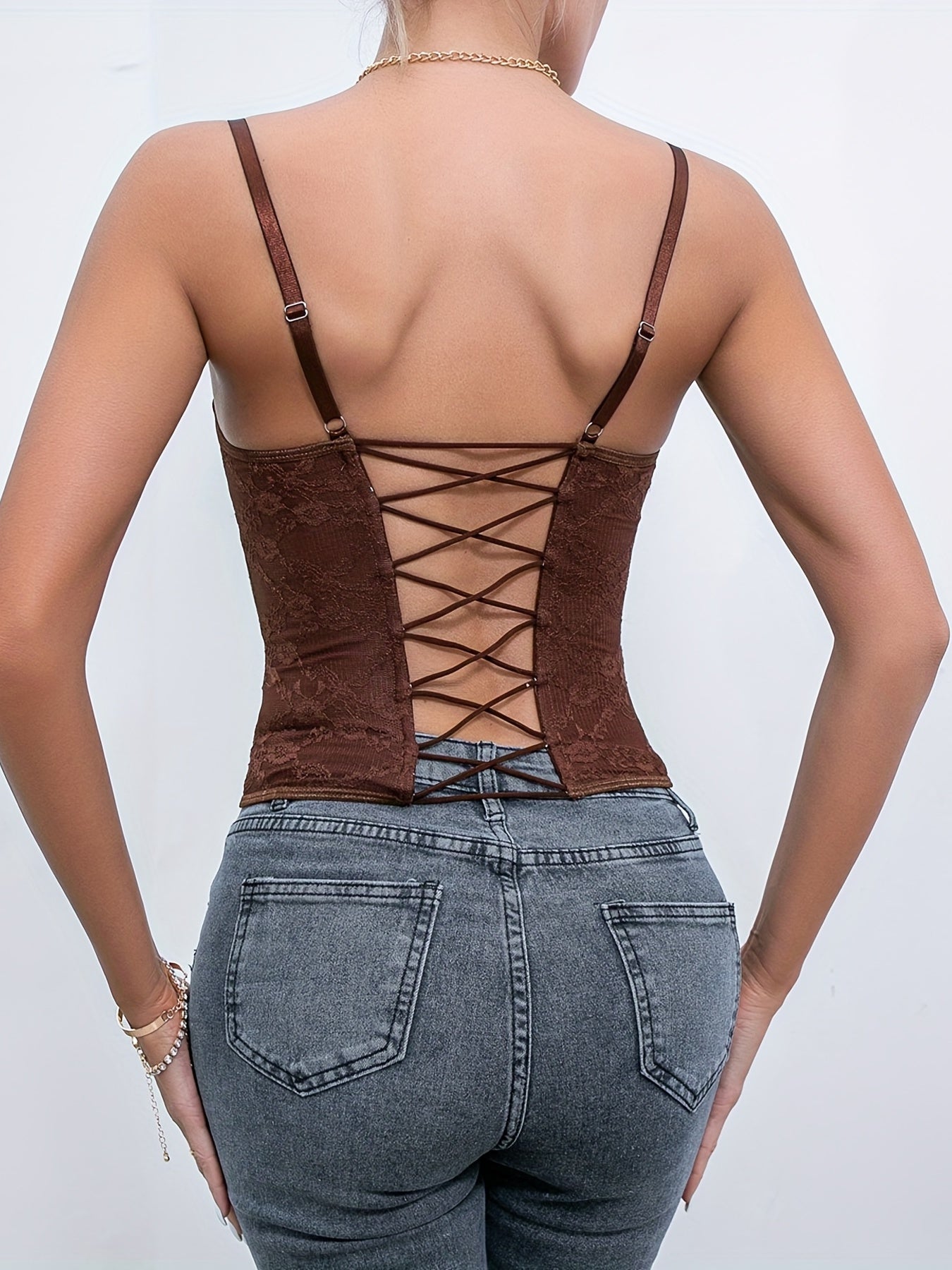 Sweetheart Neck Corset Strap Top for Summer Women's Clothing