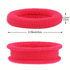 200pcs Vibrant Hair Ties Elastic Ponytail Holders for Girls & Kids