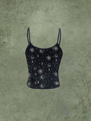 Sun & Moon Print Cami Top for Women