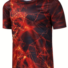 Men's 3D Print Geometry Graphic T-Shirt for Summer