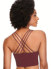 Women's Seamless Padded Sports Bra Comfortable Running Vest