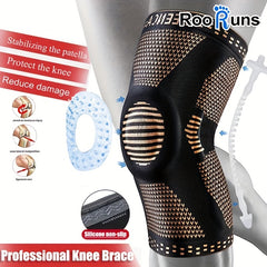 2pcs Copper Fiber Knee Pads Spring Silicone Ring