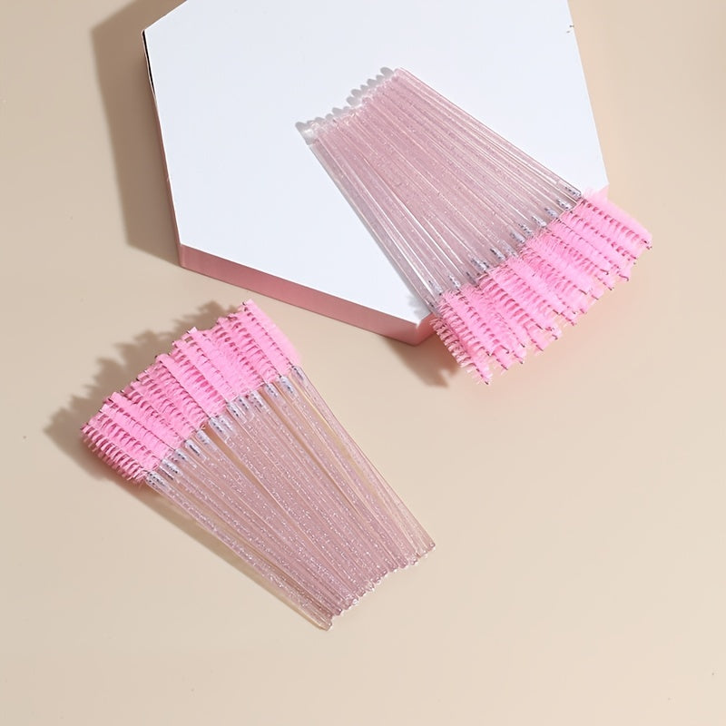 50pcs Eyelash Brush Set for Extensions & Brows Easy to Use & Clean