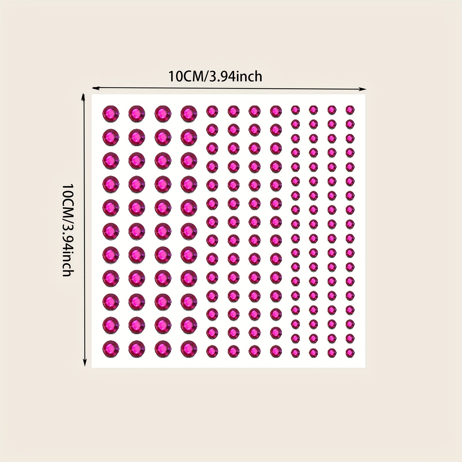 144 Pcs Rose Makeup Face Stickers Rhinestone Decoration