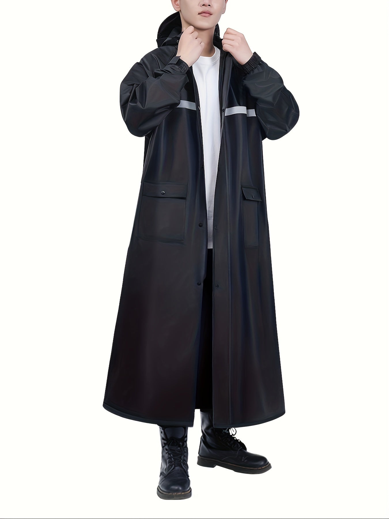 Men's Lightweight Waterproof Hooded Raincoat