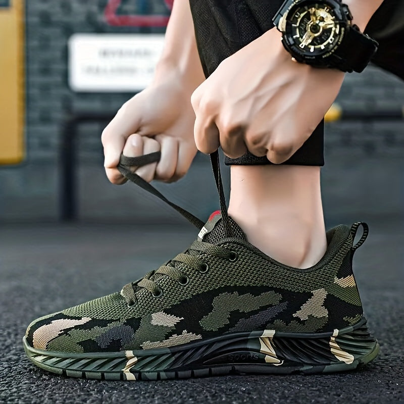 Men's Camo Lightweight Sneakers for Running Jogging