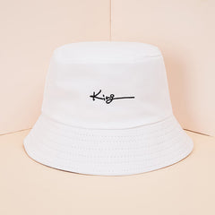 Solid King Embroidered Bucket Hat