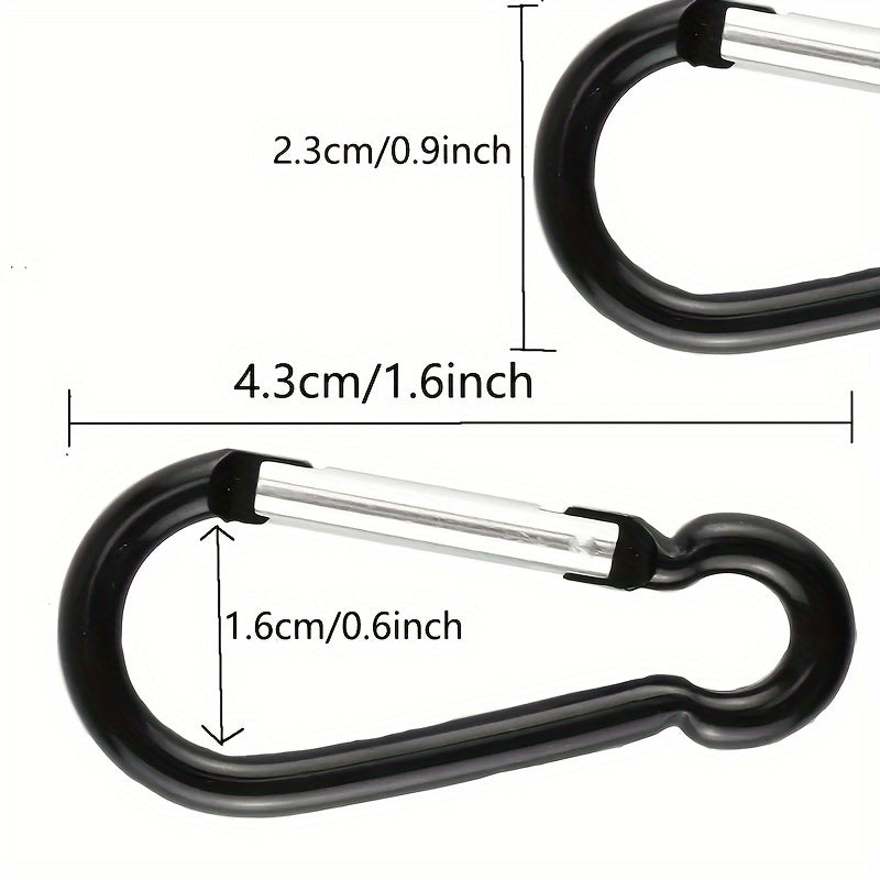 10PCS Aluminum Carabiner Keychain for Outdoor Adventure 1.7 inch