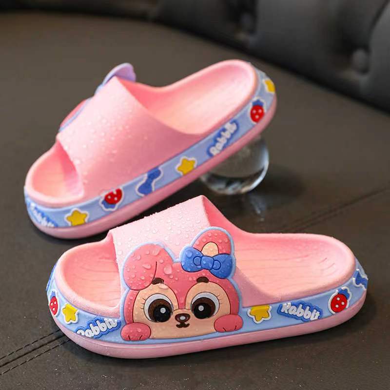 Cartoon Animal Slippers Easter Rabbit Bunny Beach Pool Shower Shoes For Kids