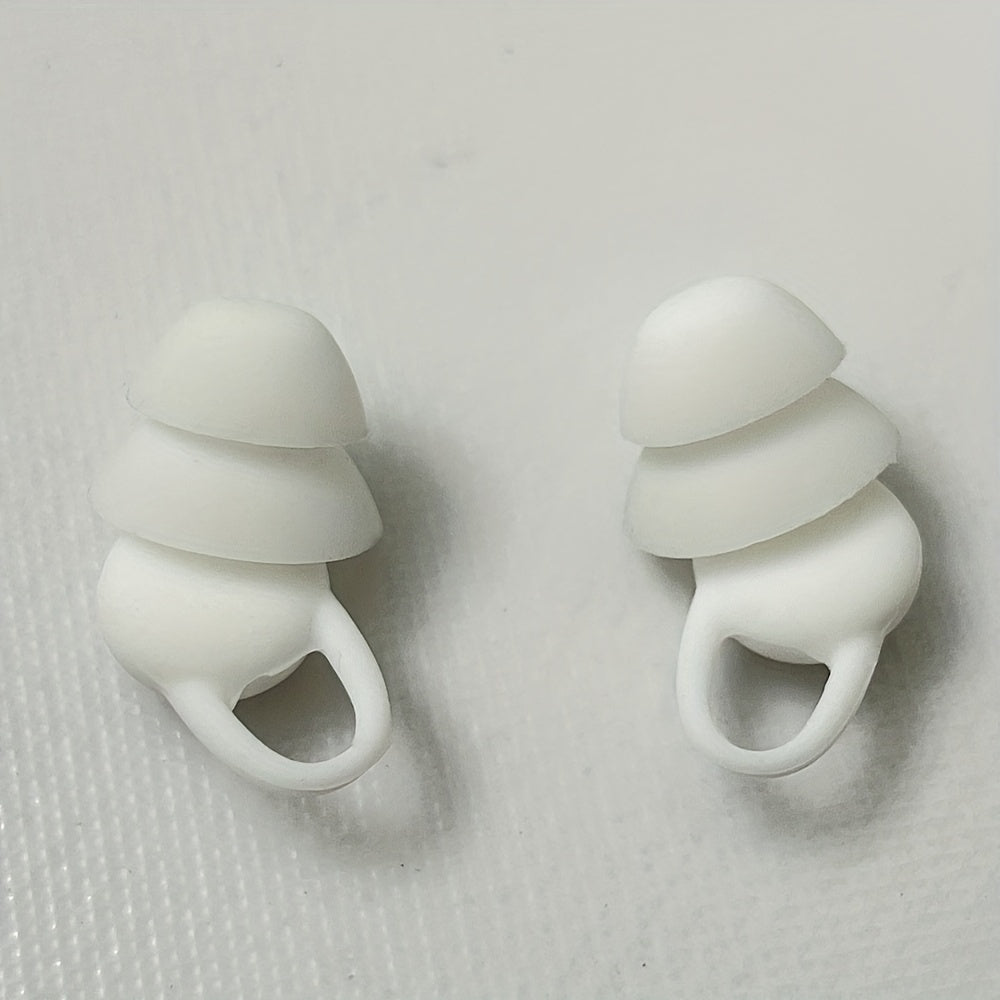 Reusable Soft Ear Plugs Double Layer Silicone Earplugs for Sleeping and Swimming