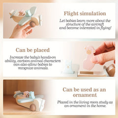 Wooden Airplane Toy for Kids - Develop Hands-On Ability