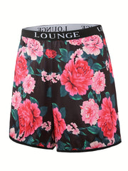 Floral Print Tank Top & Shorts Underwear Set