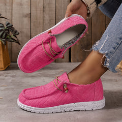 Solid Slip On Sneakers Lightweight Non-slip Sport Shoes