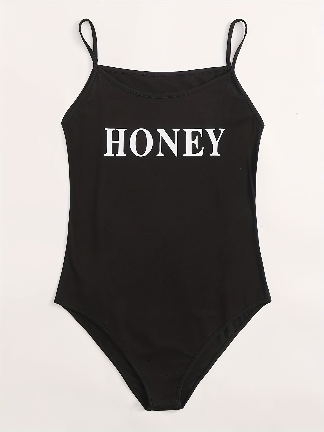 Women's Sports Bodysuit, Spaghetti Strap Slim Fit Cami Bodysuit
